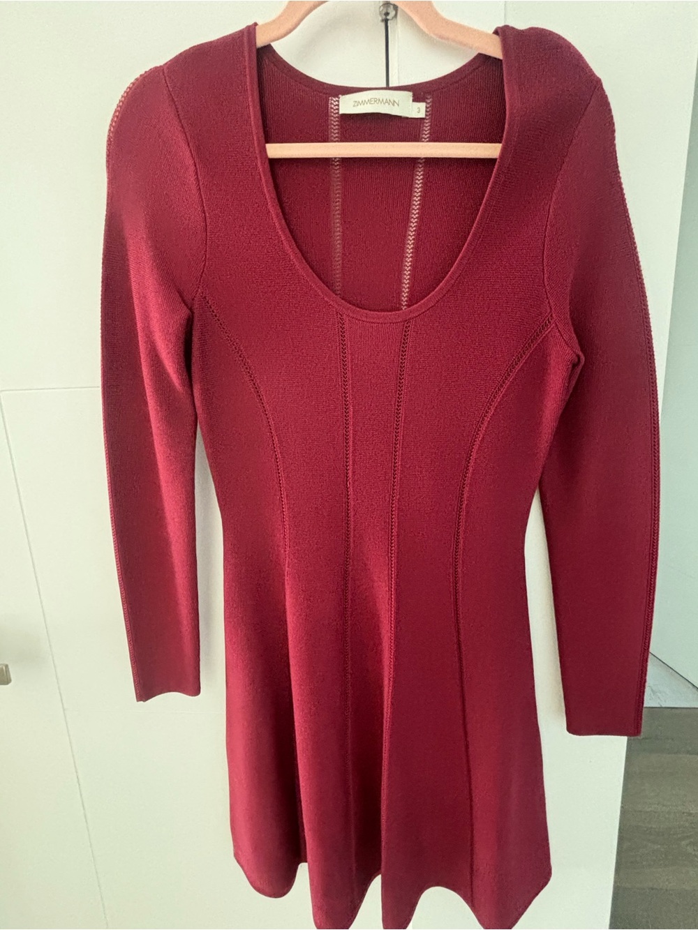 Zimmermann Long-Sleeve Luminosity in Wine Red